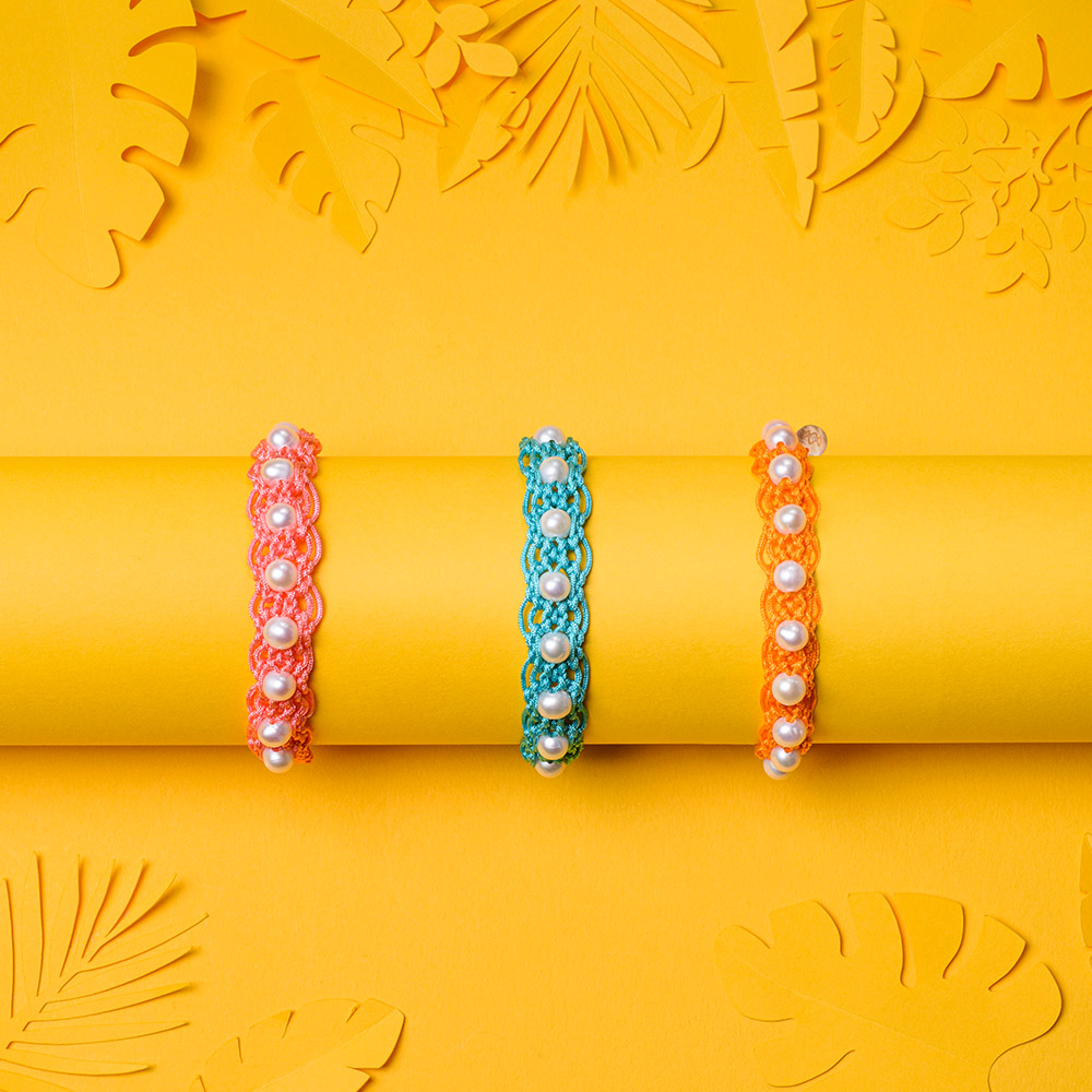 Macrame Pearl Bracelets
